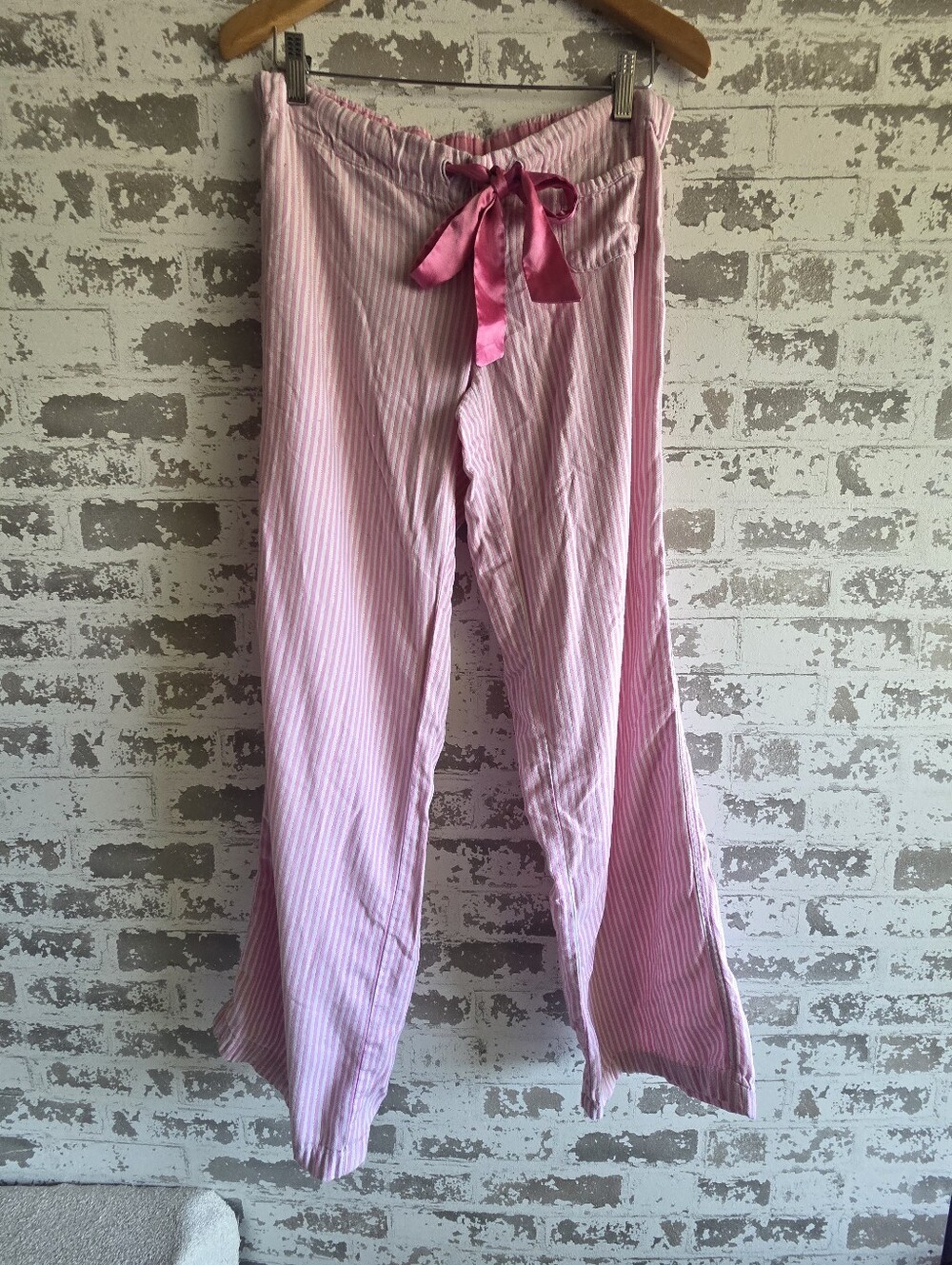 Vintage Y2K Victorias Secret PINK Ski Bunnies Striped Pajama Pants S
